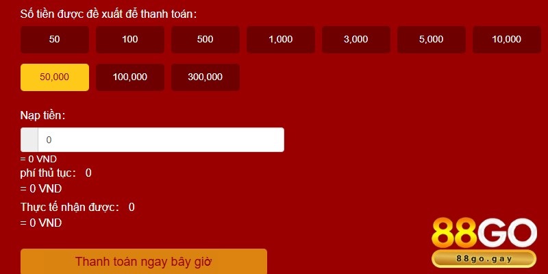 Tặng 1888k cho người mới - Ưu đãi 88GO hấp dẫn nhất 5 Nạp tiền và nhận khuyến mãi